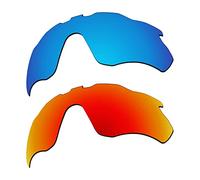 EZReplace Lenses Replacement for Oakley Radar EV Path XS OJ9001 Kids' Sunglasses (Polarized Lenses) - Fits Oakley Radar EV Path XS Frame (Ice Blue+Fire Red)