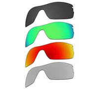EZReplace Lenses Replacement for Oakley Radar Pitch OO9211 Sunglasses (Polarized Lenses) - Fits Oakley Radar Pitch Frame (Carbon Black+Spring Green+Fire Red+Metal Silver)