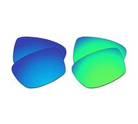 EZReplace Lenses Replacement for Oakley Square Wire 2 2014 OO4075 Sunglasses (Polarized Lenses) - Fits Oakley Square Wire 2 2014 Frame (Ice Blue+Spring Green)
