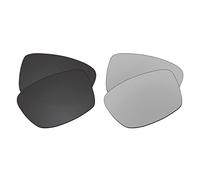 EZReplace Lenses Replacement for Oakley Square Wire 2 2014 OO4075 Sunglasses (Polarized Lenses) - Fits Oakley Square Wire 2 2014 Frame (Carbon Black+Metal Silver)