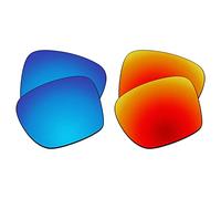 EZReplace Lenses Replacement for Oakley Sylas OO9448 Sunglasses (Polarized Lenses) - Fits Oakley Sylas Frame (Ice Blue+Fire Red)