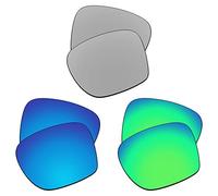 EZReplace Lenses Replacement for Oakley Sylas OO9448 Sunglasses (Polarized Lenses) - Fits Oakley Sylas Frame (Metal Silver+Ice Blue+Spring Green)