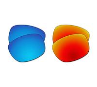EZReplace Lenses Replacement for Oakley Ten X OO9128 Sunglasses (Polarized Lenses) - Fits Oakley Ten X Frame (Ice Blue+Fire Red)