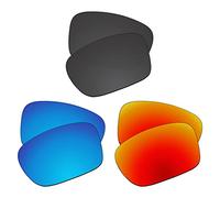 EZReplace Lenses Replacement for Oakley TwoFace OO9189 Sunglasses (Polarized Lenses) - Fits Oakley TwoFace Frame (Carbon Black+Ice Blue+Fire Red)