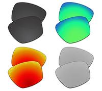 EZReplace Lenses Replacement for Oakley Wheel House OO9469 Sunglasses (Polarized Lenses) - Fits Oakley Wheel House Frame (Carbon Black+Spring Green+Fire Red+Metal Silver)