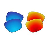 EZReplace Lenses Replacement for Oakley Wheel House OO9469 Sunglasses (Polarized Lenses) - Fits Oakley Wheel House Frame (Ice Blue+Fire Red)