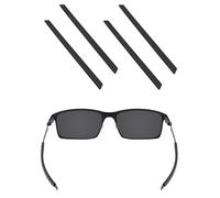 EZReplace Replacement Earsocks for Oakley Steel Plate OX3222/Base Plane OX3232 OX3241/Steel Line S R Eyeglasses, 2 Pairs of Black, One Size
