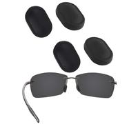 EZReplace Replacement Nose Pads for Maui Jim Lighthouse MJ423-65mm/Breakwall MJ422-63mm/Sugar Beach MJ421-62mm Sunglasses 2 Pairs (Black)
