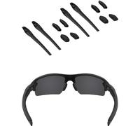 EZReplace Replacement Rubber Kits for Oakley Flak 2.0 OO9295/Flak 2.0 XL OO9188 Sunglasses 2 Sets (Black)