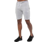 EZS412 Enzo Mens Fleece Shorts Running Jogging Bottoms Gym Activewear Elasticated Waist Logo Sweat Half Pants Size S - XXL (Grey, S, s)