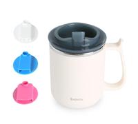 EZSLINGGLIDE Dysphagia Regulating Drinking Cups for Swallowing Difficulty - with 5cc, 10cc, & 15cc Sip Cup Options - Liquids Only - Pack of 1 (White)