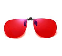 EZSMART Blue Light Blocking Glasses, Red Lens Sleep Glasses - Reduce Eye Strain & Strong Light Stimulation Improve Sleep for Men Women (Clip On Glasses)