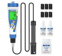 EZTOCH - Portable Dissolved Oxygen Meter Pond Meter Digital Dissolved Oxygen Test Kit for Fish Tank Oxygen Analyzer with 3ft Probe for Koi Pond Aquarium Measuring