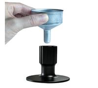 EZUNSTUSN Moka Pot Dosing Stand for Coffee Weighing - CNC Aluminum Funnel Holder with Weighted Base - Fits 1-8 Cup Aluminum & 2-10 Cup Stainless Steel Pots (≤0.6" Funnel Diameter) (Black)