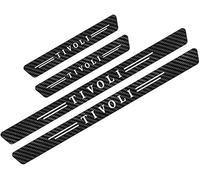 EZURI 4PCS Car Door Step Kick Plate Covers,for SsangYong Tivoli,Car Door Guard Pedal Cover Non-Slip Anti-Scratch Protector Trim Stickers
