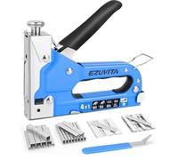 EZUVITA 4-in-1 Staple Gun, Blue Heavy Duty Staple Gun with 4000pcs Staples and Staple Remover, Upholstery Stapler for Wood, Carpet, Fabric, Decoration, DIY, Classroom