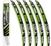 EZUVITA 5pcs 300mm Japanese Teeth Wood Pruning Reciprocating Saw Blades Set, Arc Cutting Edge 5TPI Pruning Saw Blades for Tree Pruning, Wood Cutting, 5 Pack