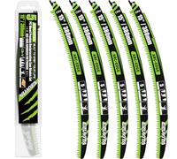 EZUVITA 5pcs 380mm Japanese Teeth Wood Pruning Reciprocating Saw Blades Set, Arc Cutting Edge 5TPI Pruning Saw Blades for Tree Pruning, Wood Cutting, 5 Pack