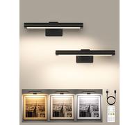 EZVALO Picture Light for Wall, Rechargeable 2400mAh Battery Lights Wireless Remote, Dimmable Magnetic LED Art Painting Light with 3 Color Temperatures, Display for Gallery, Living Room, Hallway