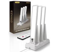 EZVALO Under Cabinet Kitchen Lights with Charging Station, Rechargeable Motion Sensor Lights Indoor, Dimmable Closet Lights Wireless, 5700K, Motion Activated Under Counter Lights for Kitchen (3 Pcs)