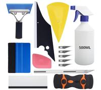 EZVEZS 14 Pcs Professional Car Window Tint Kit & Vinyl Wrap Tools, Window Film Application Kit with Squeegee, Felt Edge, Cutter for Auto Tinting, Car Wrapping, Wallpaper Installation