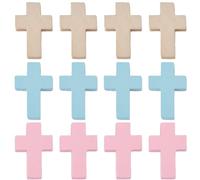EZVFIRPDFZ 200Pcs 0..55Inch Wood Cross Charm Pendants Mini Natural Wooden Small Cross Charms Bulk for Party Favors Easter Rosary Necklace Jewelry Making Charms Hanging Ornament Craft Accessories