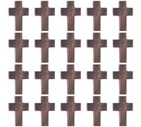 EZVFIRPDFZ 200Pcs 0..55Inch Wood Cross Charm Pendants Mini Natural Wooden Small Cross Charms Bulk for Party Favors Easter Rosary Necklace Jewelry Making Charms Hanging Ornament Craft Accessories
