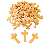 EZVFIRPDFZ 200Pcs 0..55Inch Wood Cross Charm Pendants Mini Natural Wooden Small Cross Charms Bulk for Party Favors Easter Rosary Necklace Jewelry Making Charms Hanging Ornament Craft Accessories