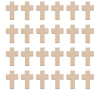 EZVFIRPDFZ 200Pcs 0..55Inch Wood Cross Charm Pendants Mini Natural Wooden Small Cross Charms Bulk for Party Favors Easter Rosary Necklace Jewelry Making Charms Hanging Ornament Craft Accessories
