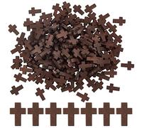 EZVFIRPDFZ 200Pcs 0..55Inch Wood Cross Charm Pendants Mini Natural Wooden Small Cross Charms Bulk for Party Favors Easter Rosary Necklace Jewelry Making Charms Hanging Ornament Craft Accessories