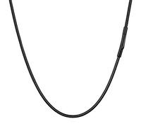 EZVFIRPDFZ 2MM Snake Chain Necklace for Men,Chain for Pendant,Black/Gold Plated Stainless Steel Chain Necklace,16"-30",Come with Box