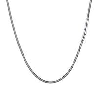 EZVFIRPDFZ 2MM Snake Chain Necklace for Men,Chain for Pendant,Black/Gold Plated Stainless Steel Chain Necklace,16"-30",Come with Box