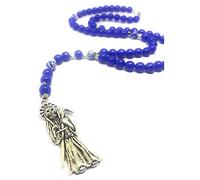 EZVFIRPDFZ Acrylic Holy Death's Necklace,Rosary Style.Collar de la Santa Muerte de acrilico Estilo.Grim Reaper Y Style Necklace.