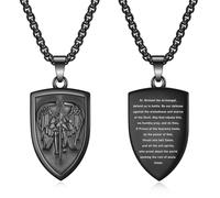 EZVFIRPDFZ Archangel St.Michael Medal Pendant Necklace,Stainless Steel Christian for Men Women
