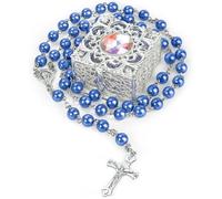 EZVFIRPDFZ First Communion Rosarys for Girls and Boys,RosaryBeads Catholic for Men,Women,Rosary Necklace as Gifts for Mother,Grandmother,Elders