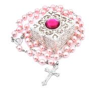 EZVFIRPDFZ First Communion Rosarys for Girls and Boys,RosaryBeads Catholic for Men,Women,Rosary Necklace as Gifts for Mother,Grandmother,Elders