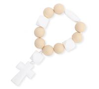 EZVFIRPDFZ God Bless Rosary-Silicone Rosary Necklace with Cross,Catholic Cross Rosary Bracelet,Party Decorations,Faith Religious Christian Catholic Supplies,Suitable as Christian Baptism Supplies