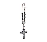 EZVFIRPDFZ Intercession Car Rearview Mirror Rosary(St Benedict)