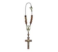 EZVFIRPDFZ Intercession Car Rearview Mirror Rosary(St Benedict)