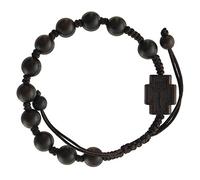 EZVFIRPDFZ Jujube Wood Rose Adjustable 8mm Rosary Bracelet