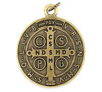 EZVFIRPDFZ Large Saint Benedict Medal-2" Diameter(Antique Bronze)