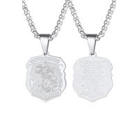 EZVFIRPDFZ Men Women Saint Michael/Christopher Necklace,Gold Plated/Black/Silver(with Gift Packing)