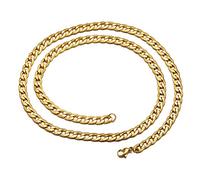EZVFIRPDFZ Men's Women's Stainless Steel Simple Small Bead/Round Box/NK/Coffee Bean/Flower Pot Chain Necklace