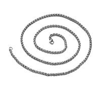 EZVFIRPDFZ Men's Women's Stainless Steel Simple Small Bead/Round Box/NK/Coffee Bean/Flower Pot Chain Necklace