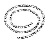 EZVFIRPDFZ Men's Women's Stainless Steel Simple Small Bead/Round Box/NK/Coffee Bean/Flower Pot Chain Necklace