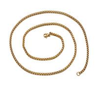 EZVFIRPDFZ Men's Women's Stainless Steel Simple Small Bead/Round Box/NK/Coffee Bean/Flower Pot Chain Necklace