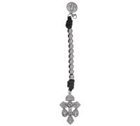 EZVFIRPDFZ One Decade Rosary Strand|Pardon Cross and Saint Benedict Medal Charm|Hang on a Purse or Backpack|Made in Italy