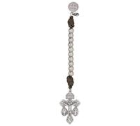 EZVFIRPDFZ One Decade Rosary Strand|Pardon Cross and Saint Benedict Medal Charm|Hang on a Purse or Backpack|Made in Italy