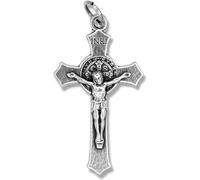 EZVFIRPDFZ Pack of 10-1.5" Saint Benedict Cross Charms,St Benedict Rosary and Rosary Making Supplies-Italian Craftsmanship
