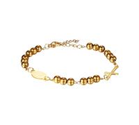 EZVFIRPDFZ Rosary Bracelet for Women:Christian Rosary Cross Bead Link Chain Bracelet Adjustable Saint Benedict Medal Religious Jewelry Gifts